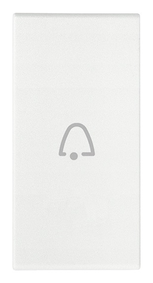 Tasto 1M simb. campanello assiale bianco