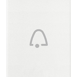 Tasto 1M simb. campanello assiale bianco