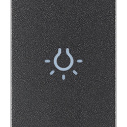 Tasto 1M simbolo luce assiale grigio