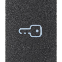 Tasto intercambiabile 1 modulo simbolo chiave illuminabile grigio per comandi assiali