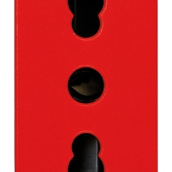Presa 2P+T 16A 250V P17/11 Rosso Standard Italiano Linee dedicate