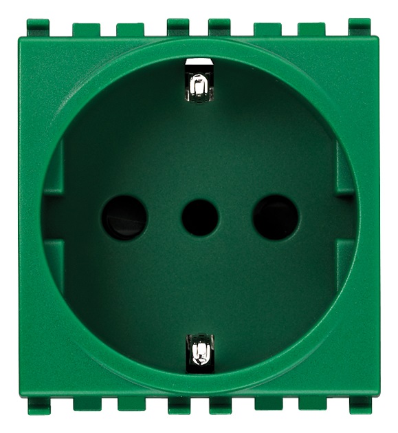 Presa 2P+T 16A P30 verde
