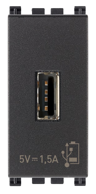 Unità alimentazione USB 5V 1,5A cavo 1M grigio per dispositivi elettronici