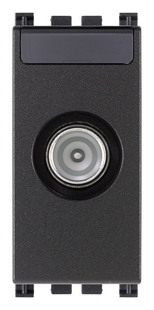 Presa coassiale TV-RD-SAT passante 5-2400 MHz connettore maschio attenuazione 10 dB grigio