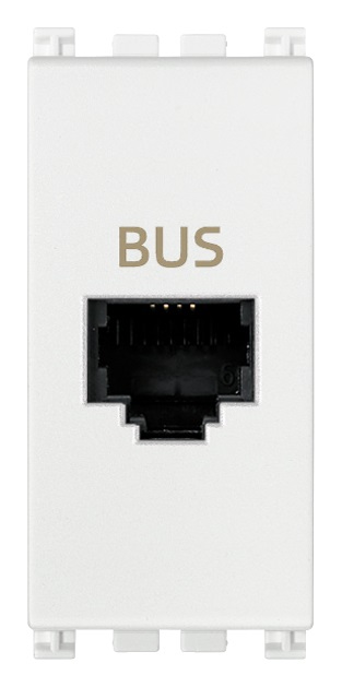 PRESA RJ11 SPECIALE PER BUS BIANCO