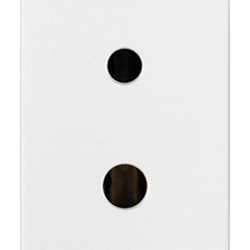 Presa polarizzata 2P 6A 24V SELV bianco per impianti Hi-Fi filodiffusione