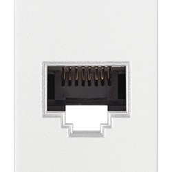 Presa RJ45 Netsafe Cat6 UTP 8 contatti morsetti ad incisione bianco cablaggio universale T568A/B