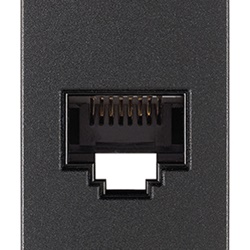 Presa RJ45 Netsafe Cat6 FTP schermata 8 contatti cablaggio universale grigio