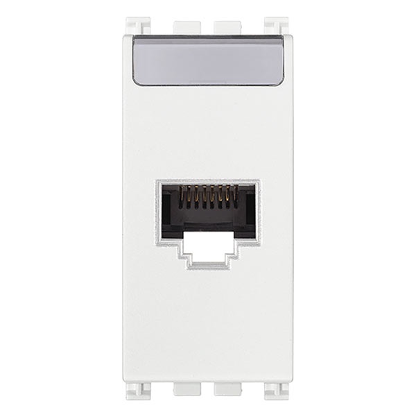 Presa RJ45 Netsafe Cat6A UTP bianco