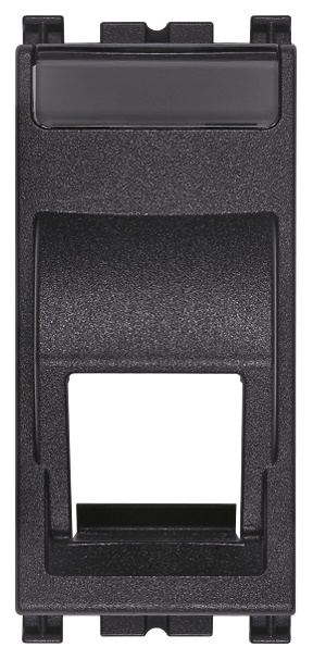 Adattatore RJ45 inclinato grigio per connettori Keystone rete dati