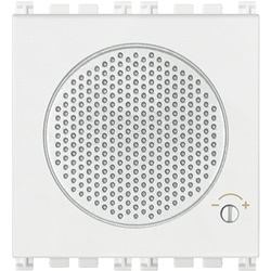 Suoneria elettronica 3 sequenze sonore regolabili 12V bianco per impianti elettrici modulari