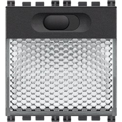 Lampada segnapasso LED 230V regolabile 3 livelli grigio 2 moduli