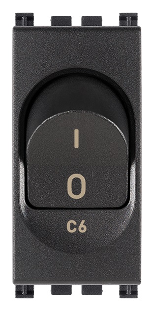 Interruttore MT 1P+N C6 120-230V grigio