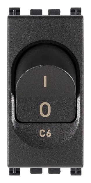 Interruttore MT 1P+N C6 120-230V grigio