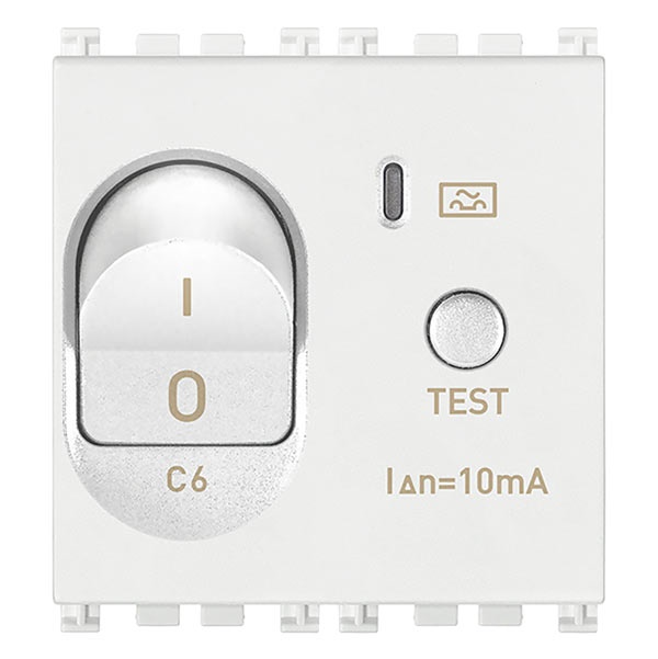 Interruttore MTDiff. 1P+N C6 10mA bianco