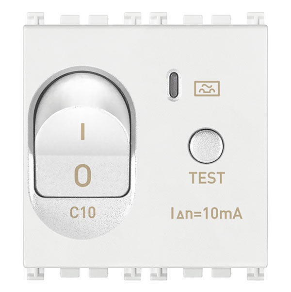 Interruttore MTDiff.1P+N C10 10mA bianco