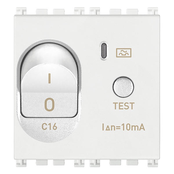 Interruttore MTDiff.1P+N C16 10mA bianco