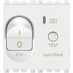 Interruttore magnetotermico differenziale 1P+N C16 10mA 2 moduli bianco uso civile