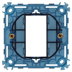 Supporto 1 modulo con griffe per scatole da incasso ø 60 mm uso elettrico