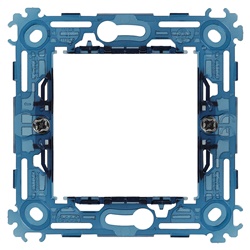 Supporto 2 moduli con griffe per scatole incasso ø60 mm interasse 71 mm