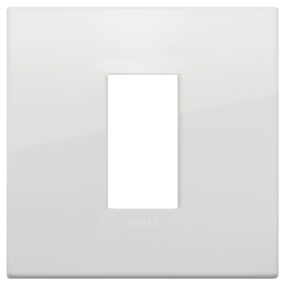 Placca Classic 1 modulo metallo polar per impianti elettrici
