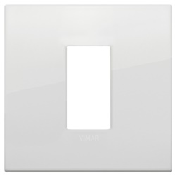 Placca Classic 1 modulo metallo polar per impianti elettrici