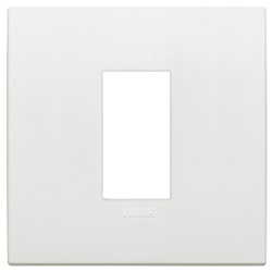 Placca Classic 1 modulo tecnopolimero bianco per installazioni elettriche