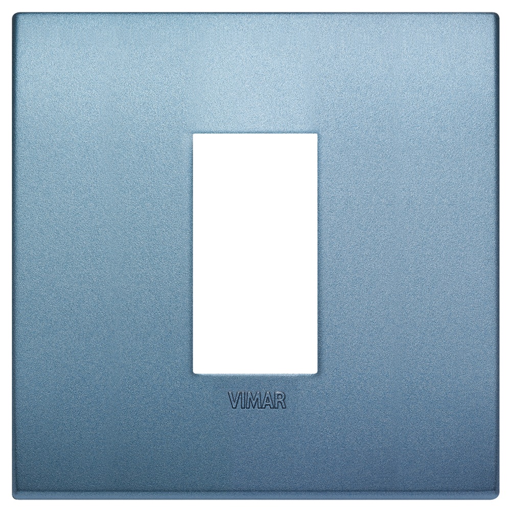 Placca Classic 1 modulo tecnopolimero blu opaco per installazioni elettriche