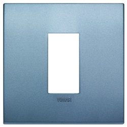 Placca Classic 1M blu matt