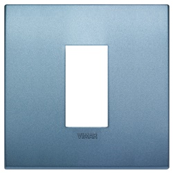 Placca Classic 1 modulo tecnopolimero blu opaco per installazioni elettriche