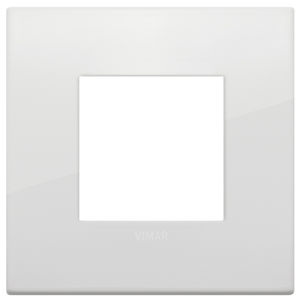 Placca Classic 2 moduli metallo polar per installazioni elettriche standard