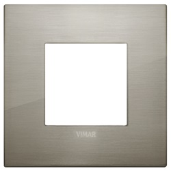 Placca Classic 2M acciaio spazzolato