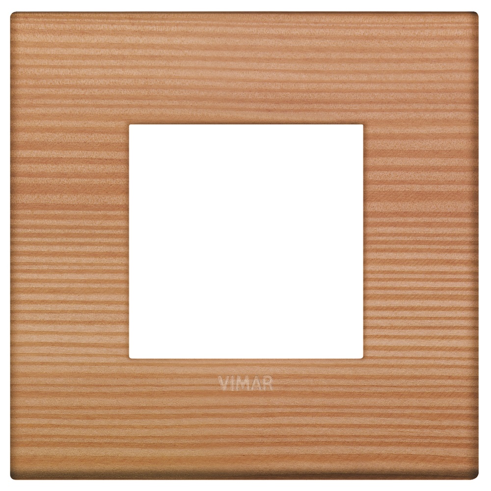 Placca Classic 2 moduli legno naturale larice design classico per interruttori e prese