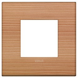 Placca Classic 2 moduli legno naturale larice design classico per interruttori e prese