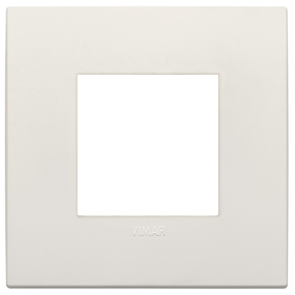 Placca Classic 2 moduli tecnopolimero avorio per installazioni elettriche standard