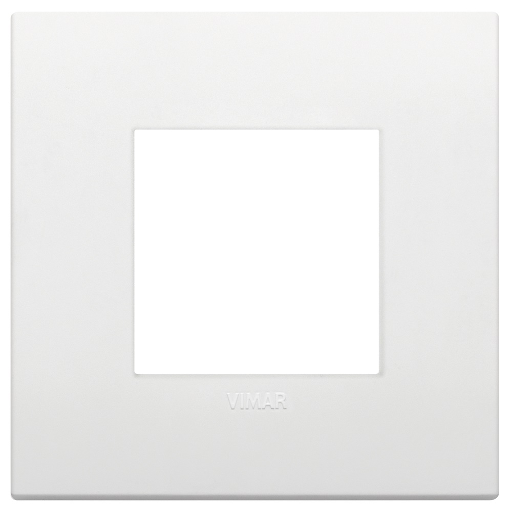 Placca Classic 2 moduli tecnopolimero bianco per installazioni elettriche