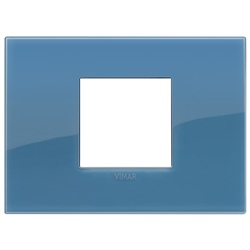 Placca Classic 2 moduli tecnopolimero Reflex oltremare per impianti elettrici