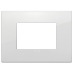 Placca Classic 3 moduli metallo polar per impianti elettrici