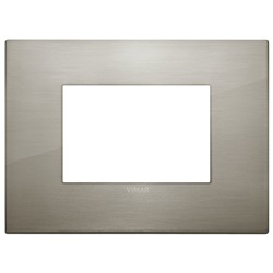 Placca Classic 3M acciaio spazzolato Arkè 