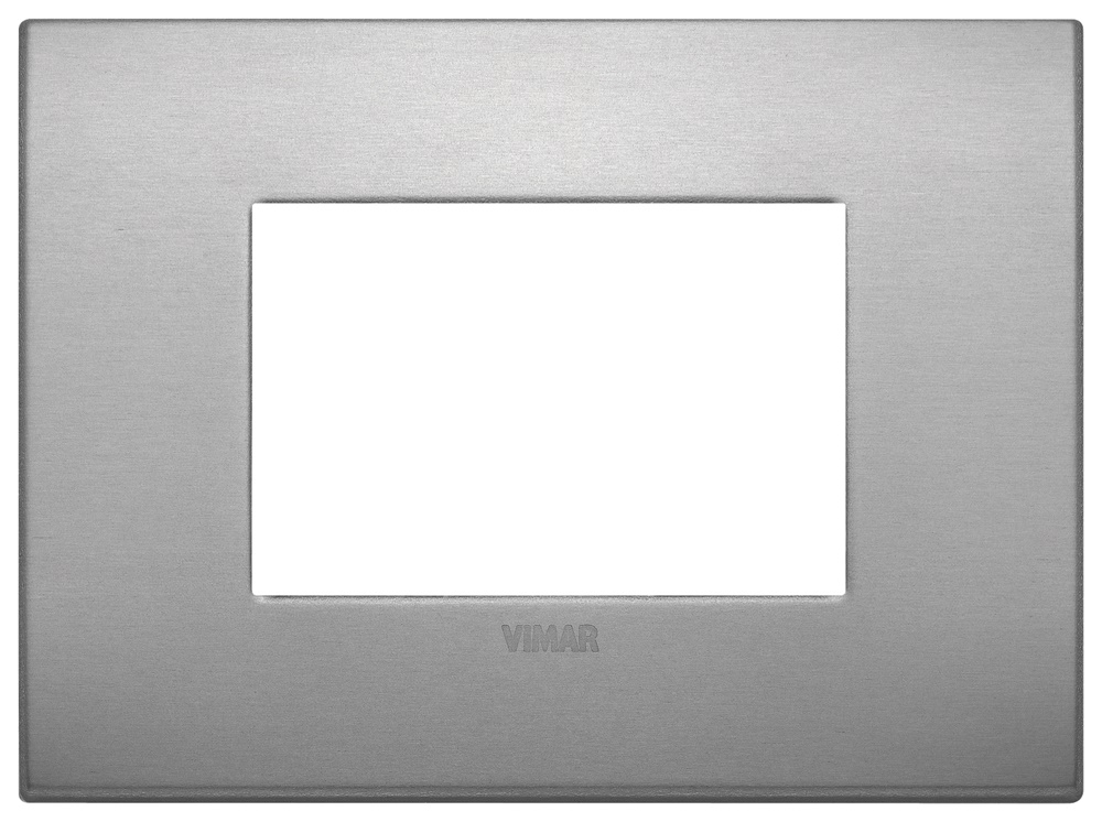 Placca Classic 3 moduli alluminio finitura lava per impianti elettrici