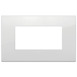Placca Classic 4 moduli metallo polar per impianti elettrici