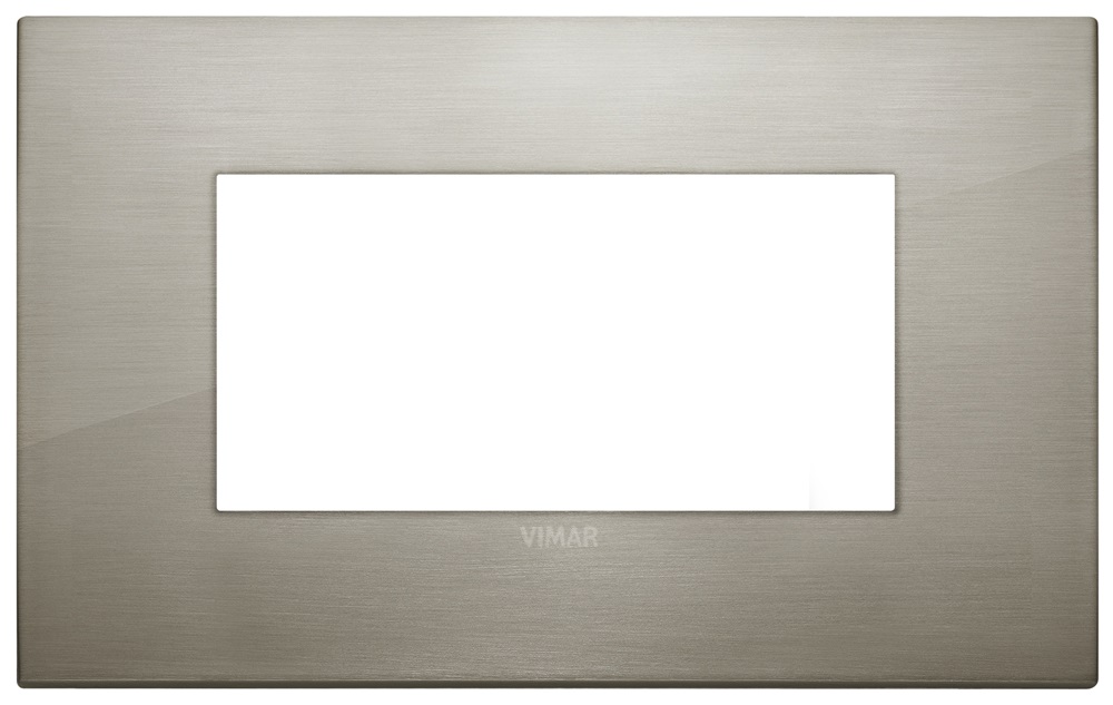 Placca Classic 4M acciaio spazzolato