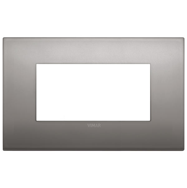 Placca Classic 4M nichel nero