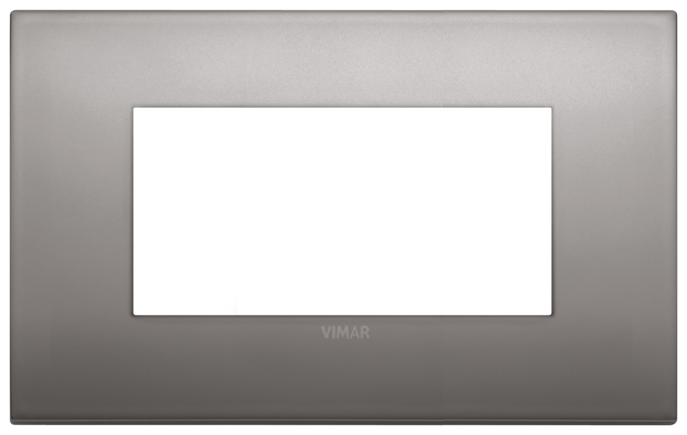 Placca Classic 4M nichel nero