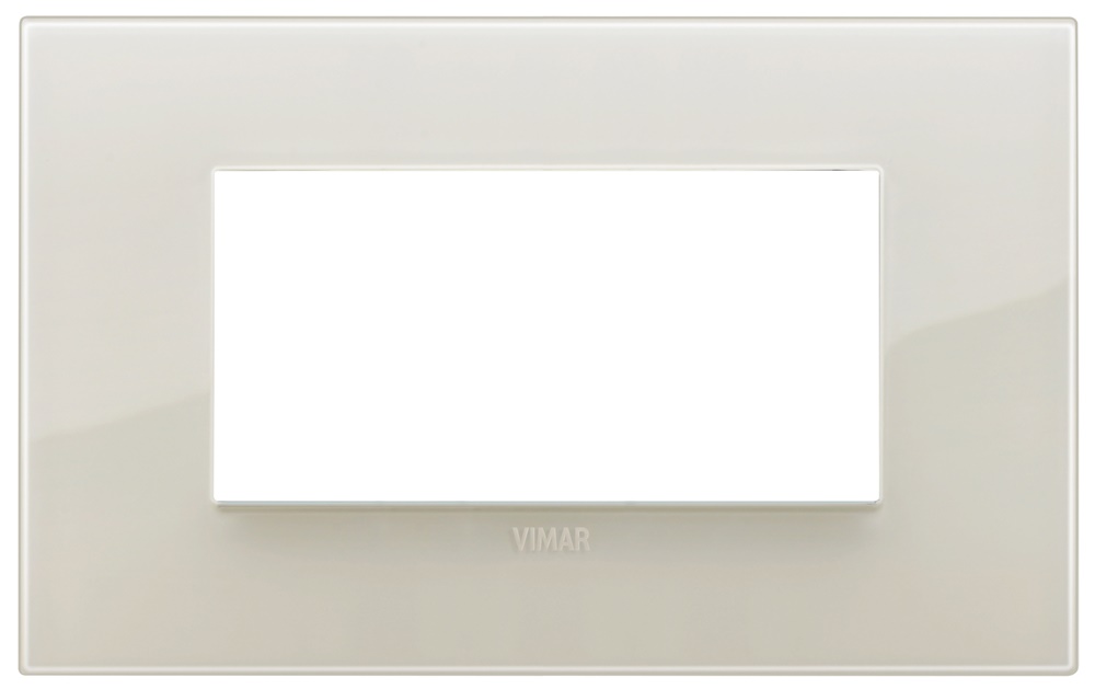Placca Classic 4 moduli tecnopolimero Reflex avorio per impianti elettrici