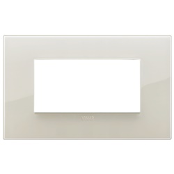 Placca Classic 4 moduli tecnopolimero Reflex avorio per impianti elettrici