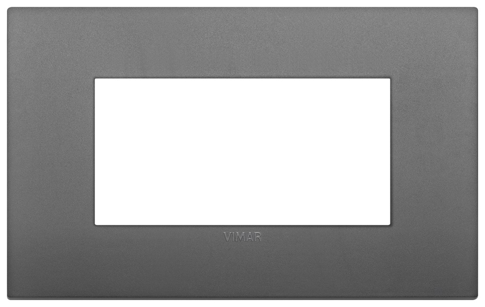 Placca Classic 4 moduli tecnopolimero grigio per installazioni elettriche