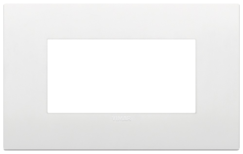 Placca Classic 4 moduli tecnopolimero bianco per installazioni elettriche