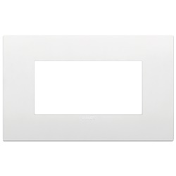 Placca Classic 4 moduli tecnopolimero bianco per installazioni elettriche