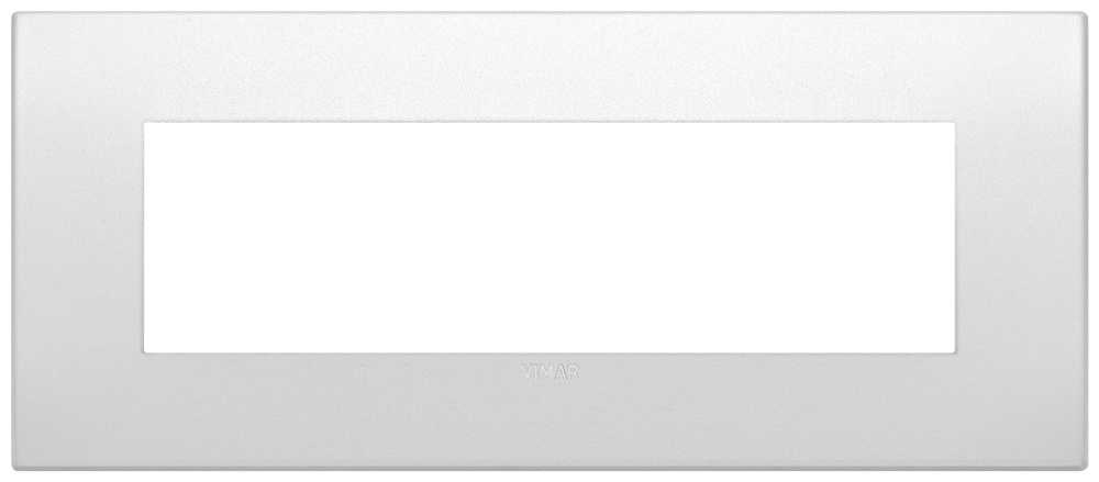 Placca Classic 7 moduli metallo finitura perla matt per installazioni elettriche